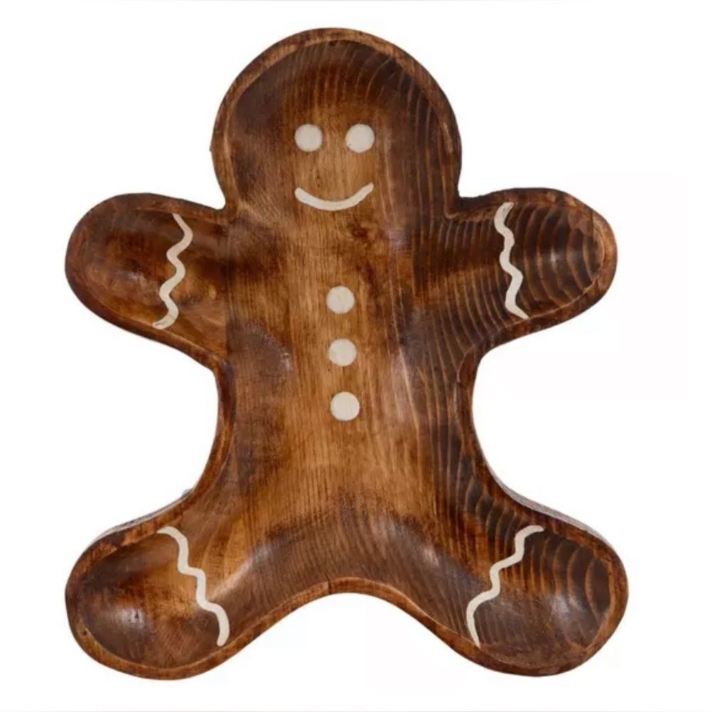 Gingerbread Man Wooden Serving Tray